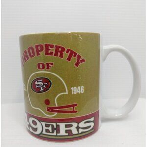 San Francisco 49ers Mug Red Gold Helmet  2 Side Colors NFL Coffee Mug 4"3/4x3"25